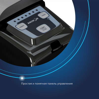 Электромясорубка "Аксион" М62.01 в черно-серебристом корпусе