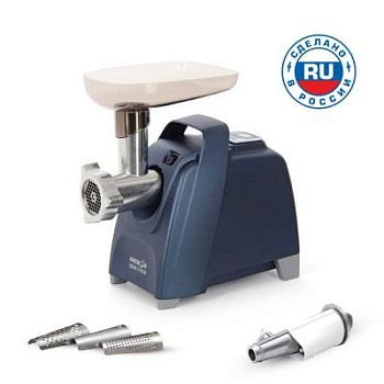 Электромясорубка "Аксион" М62.04 в темно-синем корпусе