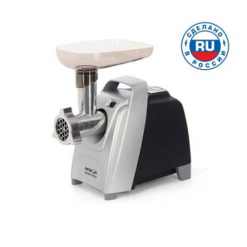 Электромясорубка "Аксион" М62.01 в черно-серебристом корпусе