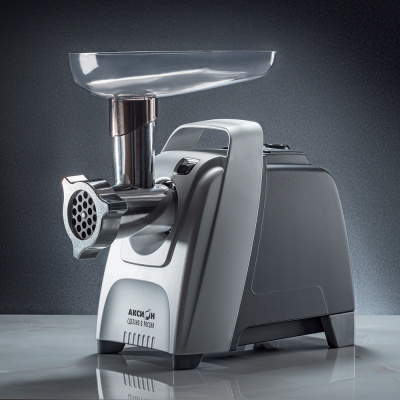 Электромясорубка "Аксион" М61.01 черно-серебристый металлик