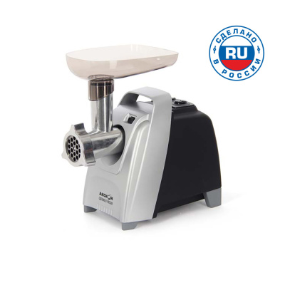 Электромясорубка "Аксион" М61.01 черно-серебристый металлик